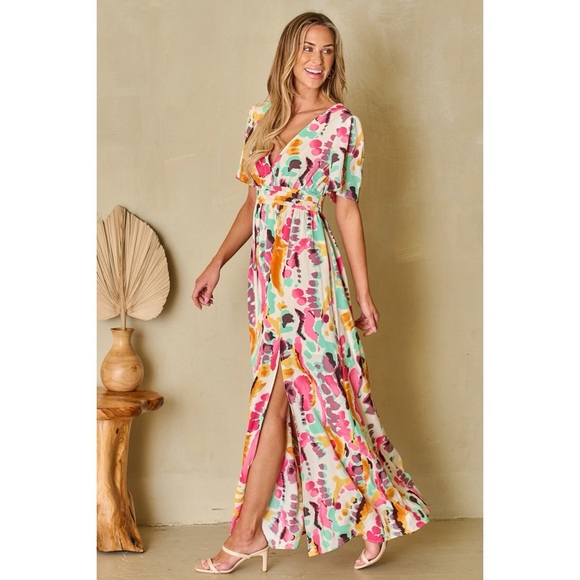 Dresses & Skirts - Water Color Print Maxi
